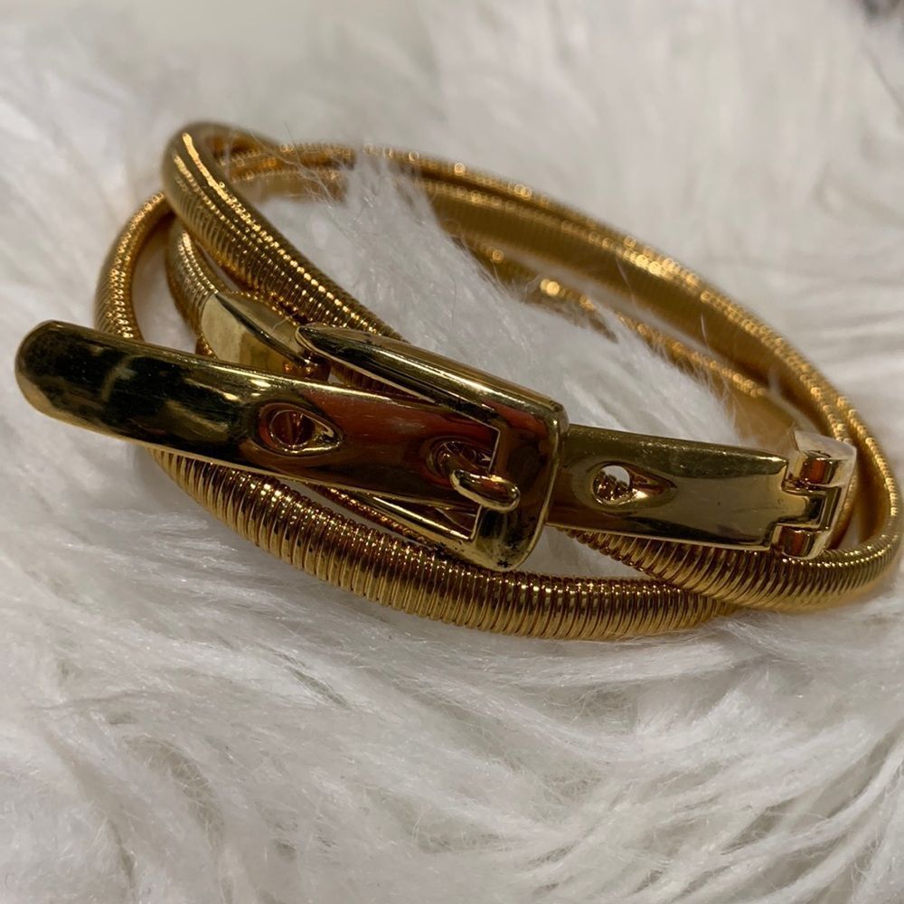 🟢3 for $20—-STRETCHY Skinny belt goldtone women’s